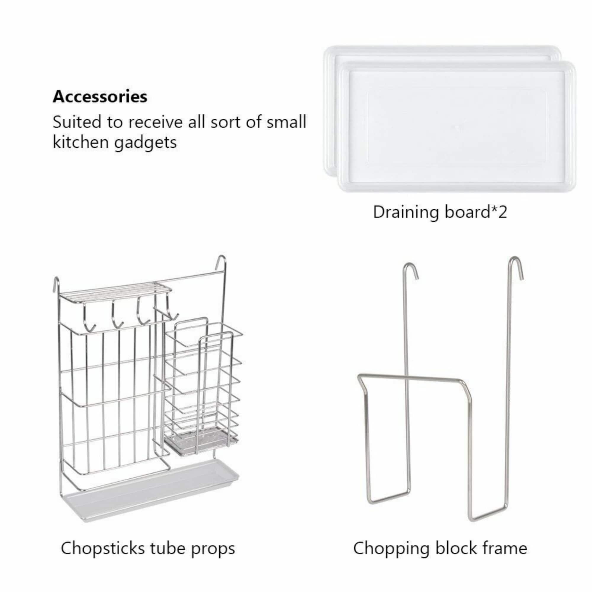 Stainless Steel 2-Tier Dish Rack